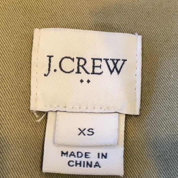 J Crew Olive Green Twill Utility Jacket Cargo Pockets Drawstring Waist - Picture 5 of 7